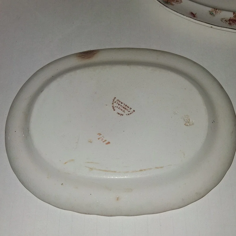 Furnivals Victorian Daisy Covered Transferware Handpainted Soup Tureen 1892-1913